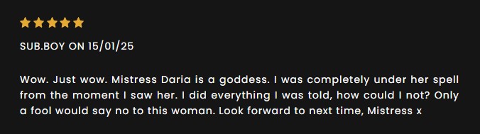 Review of Mistress Daria