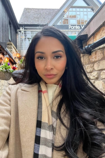 Clemmie is dressed up for the winter in London 