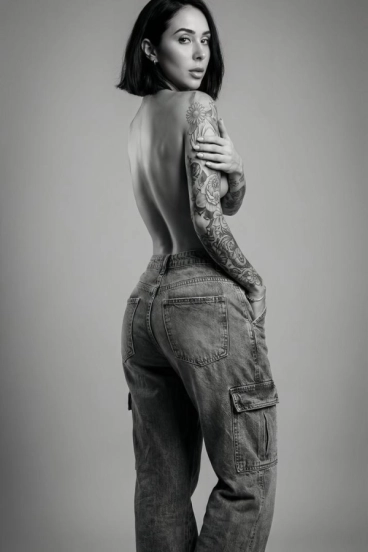 Black and white profile picture of Nay